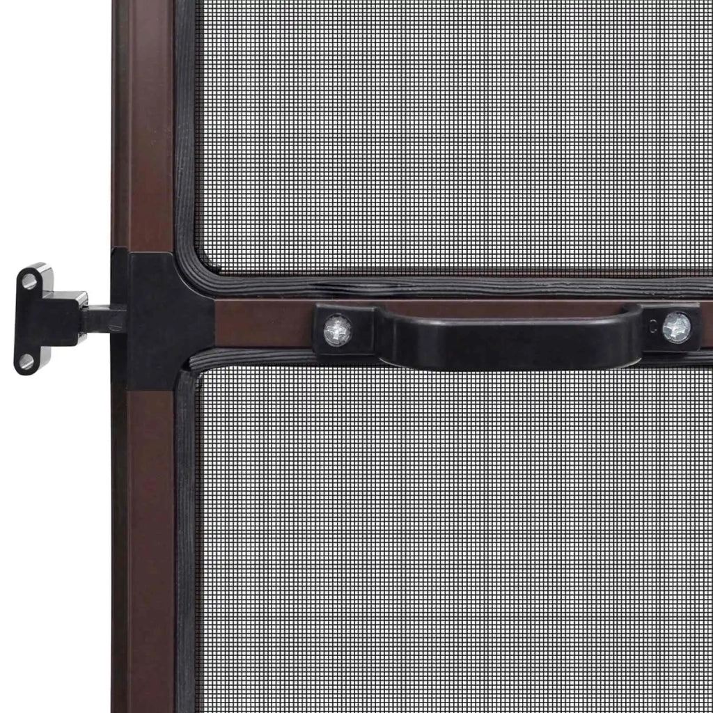 Schermo Insetti a Battente Marrone e Nero 100 x 215 cm 42047048