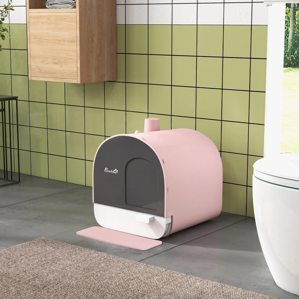 Bacchetto per gatti con porta ¨C Minimal ¨C 43x44x47 cm rosa