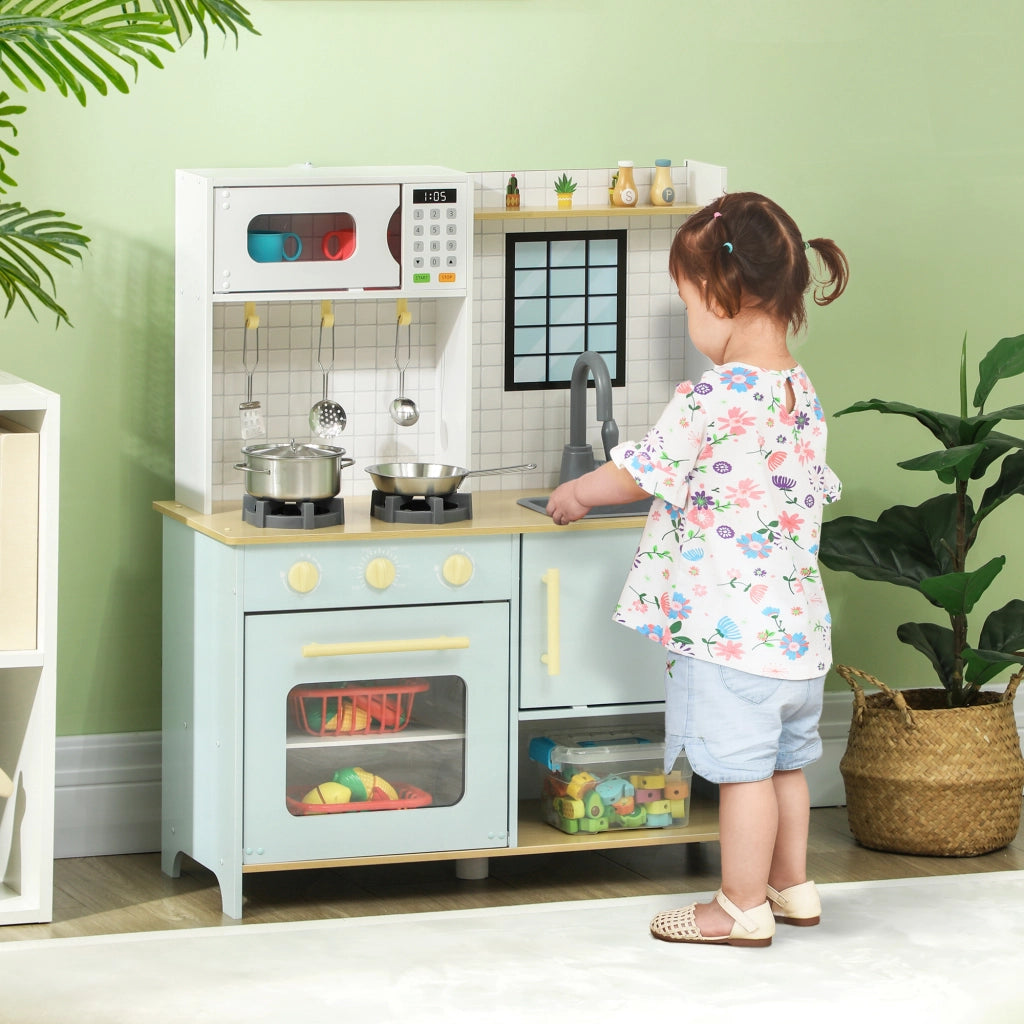 Casetta da Cucina Bambini con Accessori e Sonoro ¨C Zephmum ¨C Azzurro