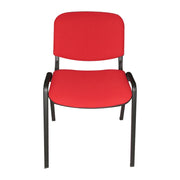 *SEDIA INTERLOCUTORIA MOD.OFFICE NERO/ROSSO- 1,0 pz