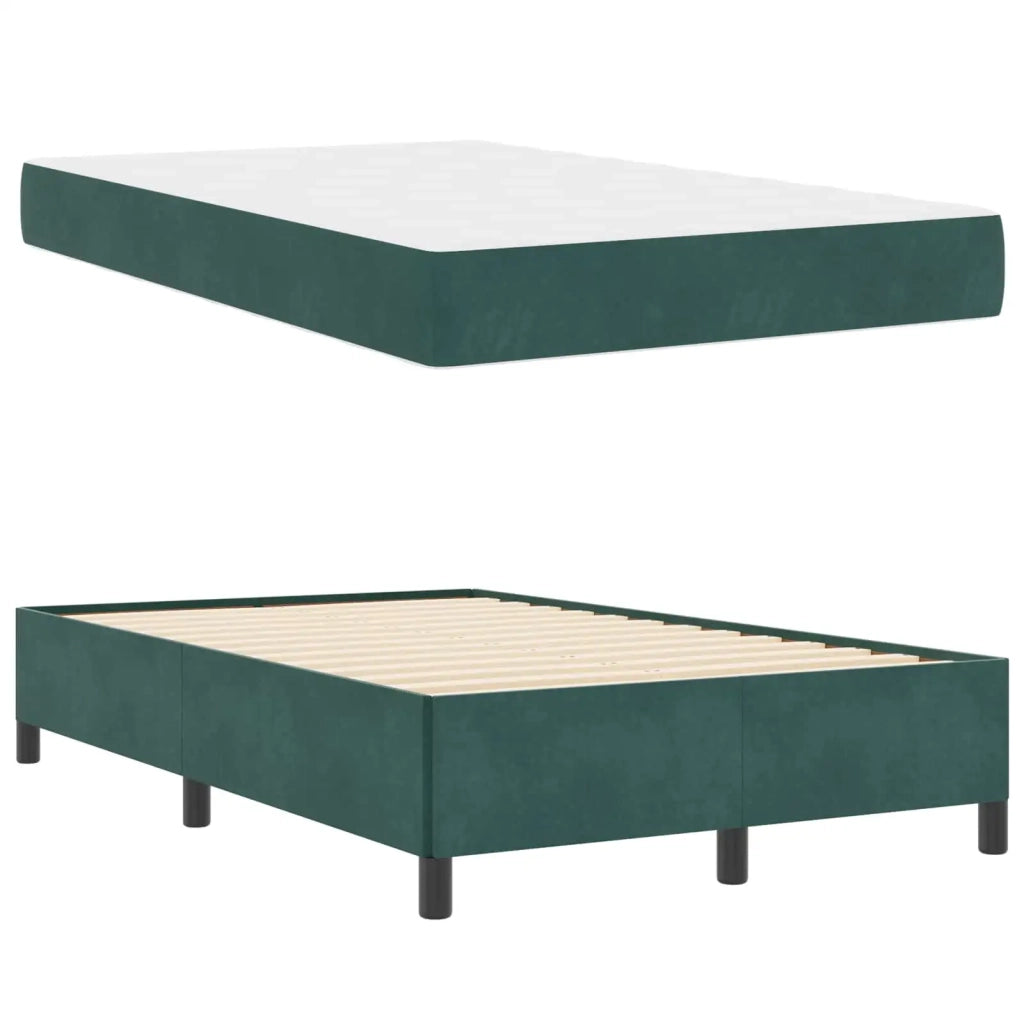 Struttura del letto-Giroletto Verde Scuro 120 x 200 cm Tessuto 827330