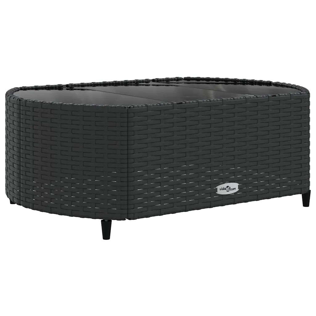 Set Divani da Giardino 5 pz con Cuscini in Polyrattan Nero 3308443