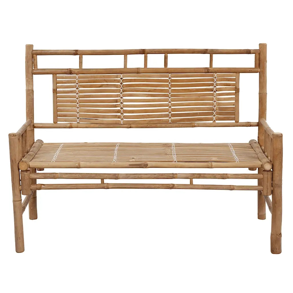 Panca da Giardino con Cuscino 120 cm in Bambù 3063887