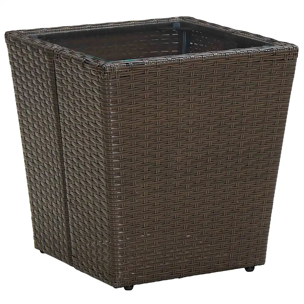 Set Bistro da Giardino 3 pcs Marrone polyrattan 3334956
