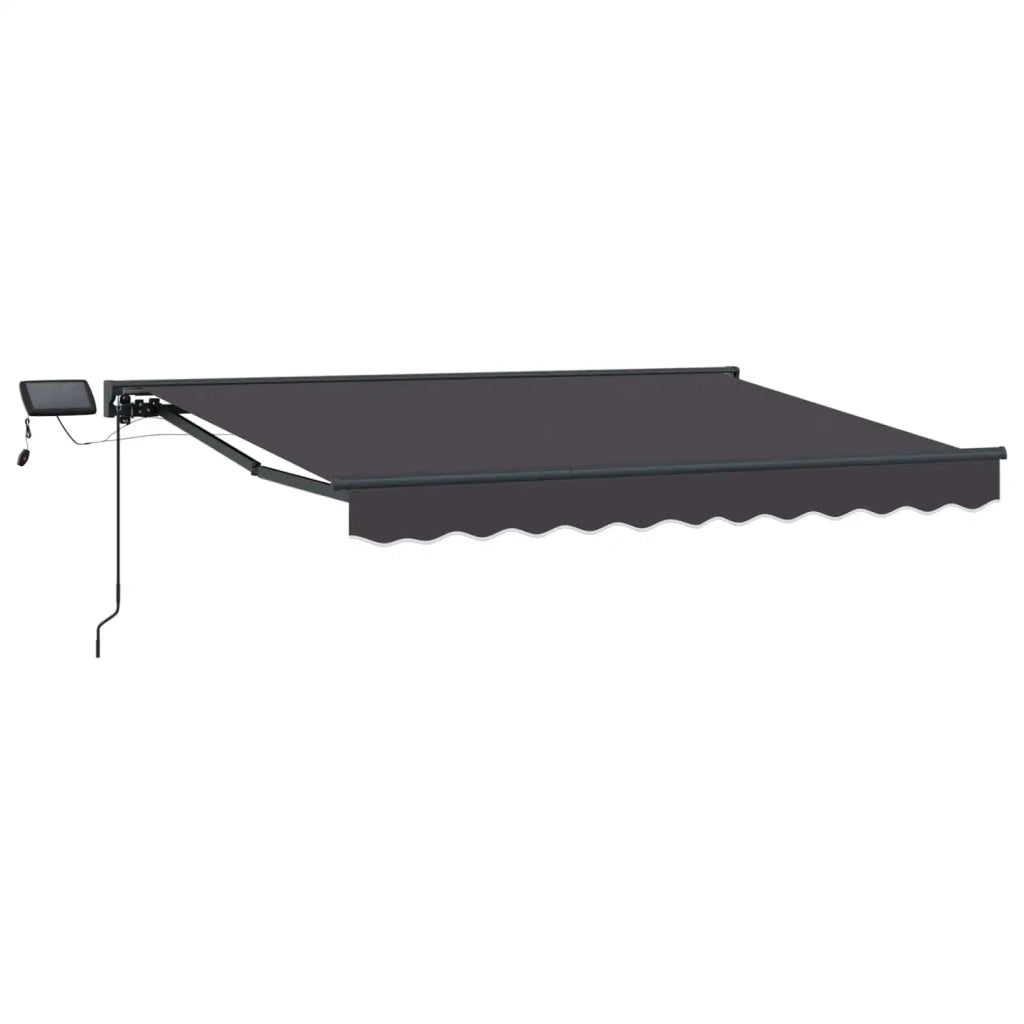 Cornice per Tenda Manuale con LED Antracite 3,5 x 2,5 m 3420822