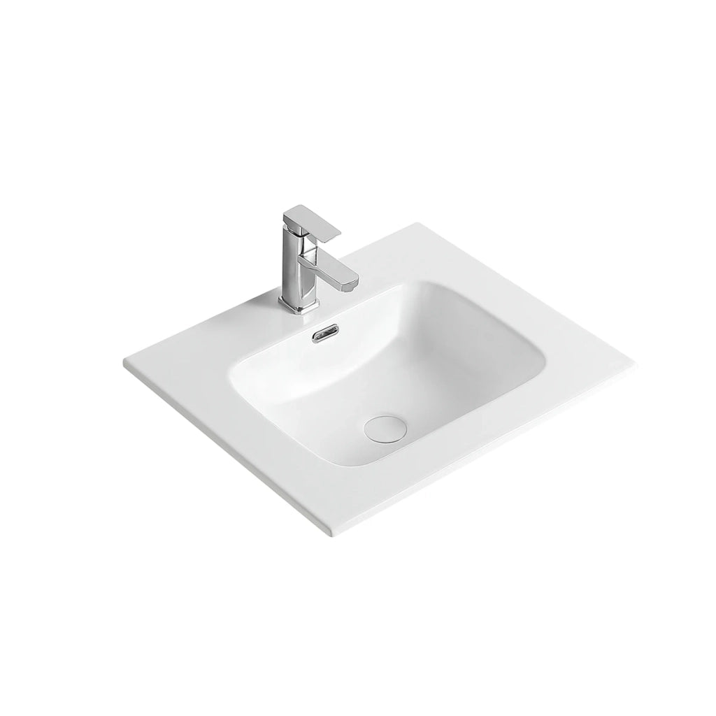 LINPH Consolle con vasca centrale cm 81 Bianco lucido
