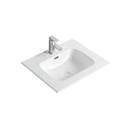 LINPH Consolle con vasca centrale cm 81 Bianco lucido