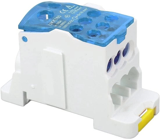 Accessorio per rail DIN - Scatola di connessione 12V - Materiale resistente al fuoco - Formato compattibile - Blocco di alta tensione - Adatto per armadi elettrici