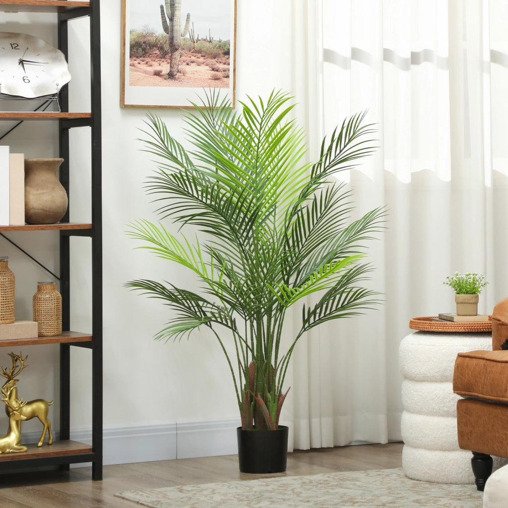 Palma artificiale ¨C Minimal ¨C verde, 120 cm, vaso in plastica