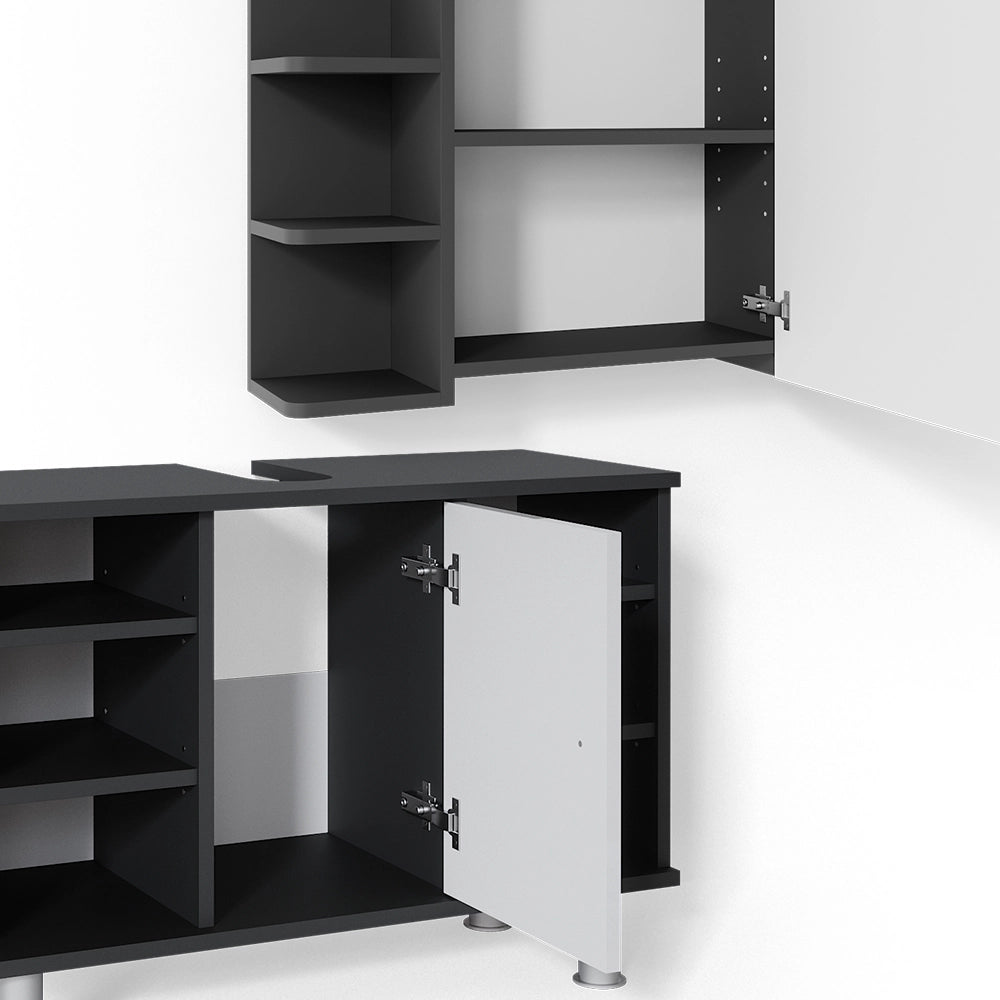 Vicco Set mobili bagno Antracite 2 parti