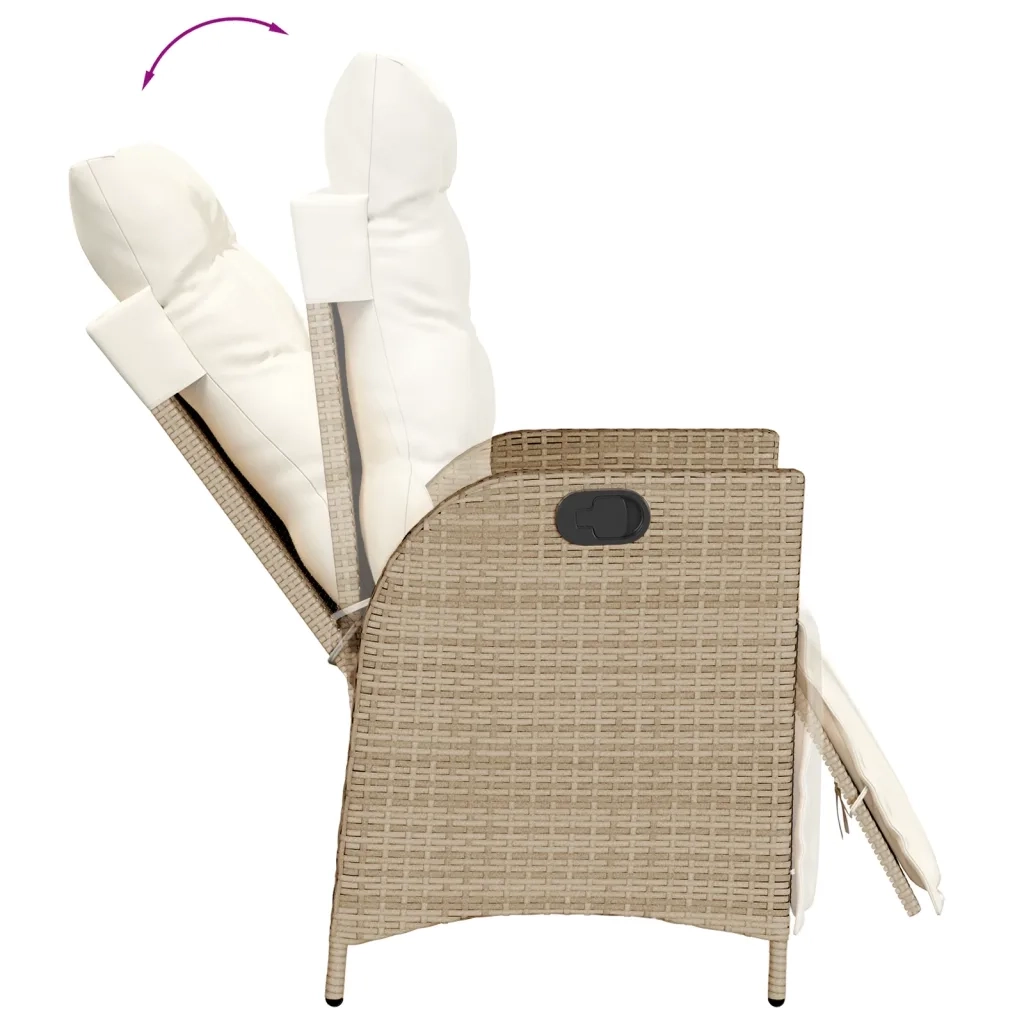 Set da Bistrò 3 pz con Cuscini Beige in Polyrattan 365300