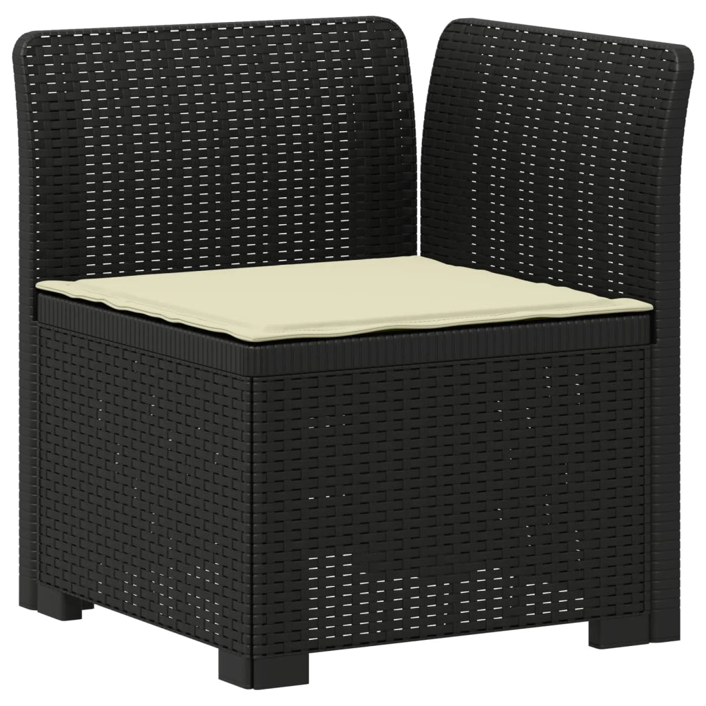 Divano da esterno-Divano da Giardino 3 posti con cuscini in look rattan PP 367440