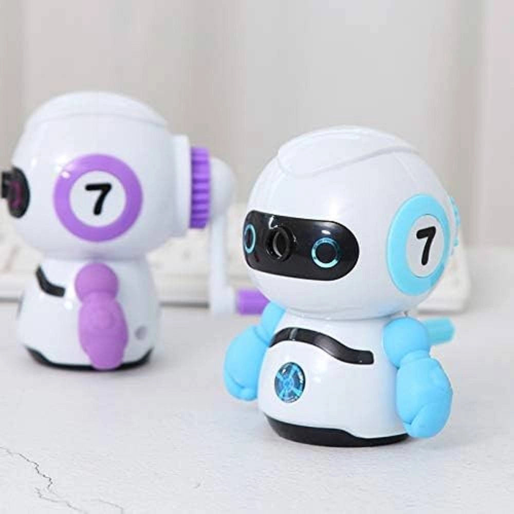Trade Shop - Temperamatite Design Robot Manuale Con Manico Desktop Per Studenti Ufficio Scuola -