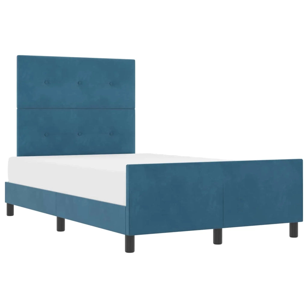 Letto a molle con testiera Blu Scuro 120 x 190 cm Velluto 3344931