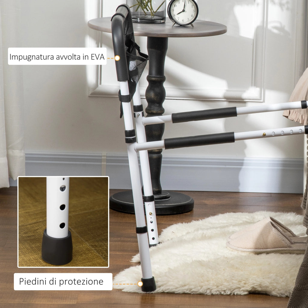 Maniglia per Letto Regolabile ¨C Xylo ¨C Acciaio Bianco