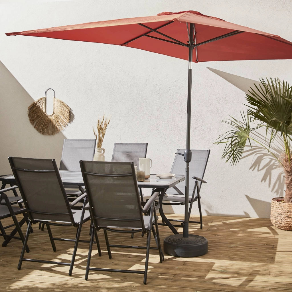 Ombrellone rettangolare, 2x3m, terracotta