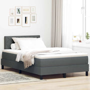 Letto a molle con materasso Grigio scuro 120 x 190 cm Tessuto