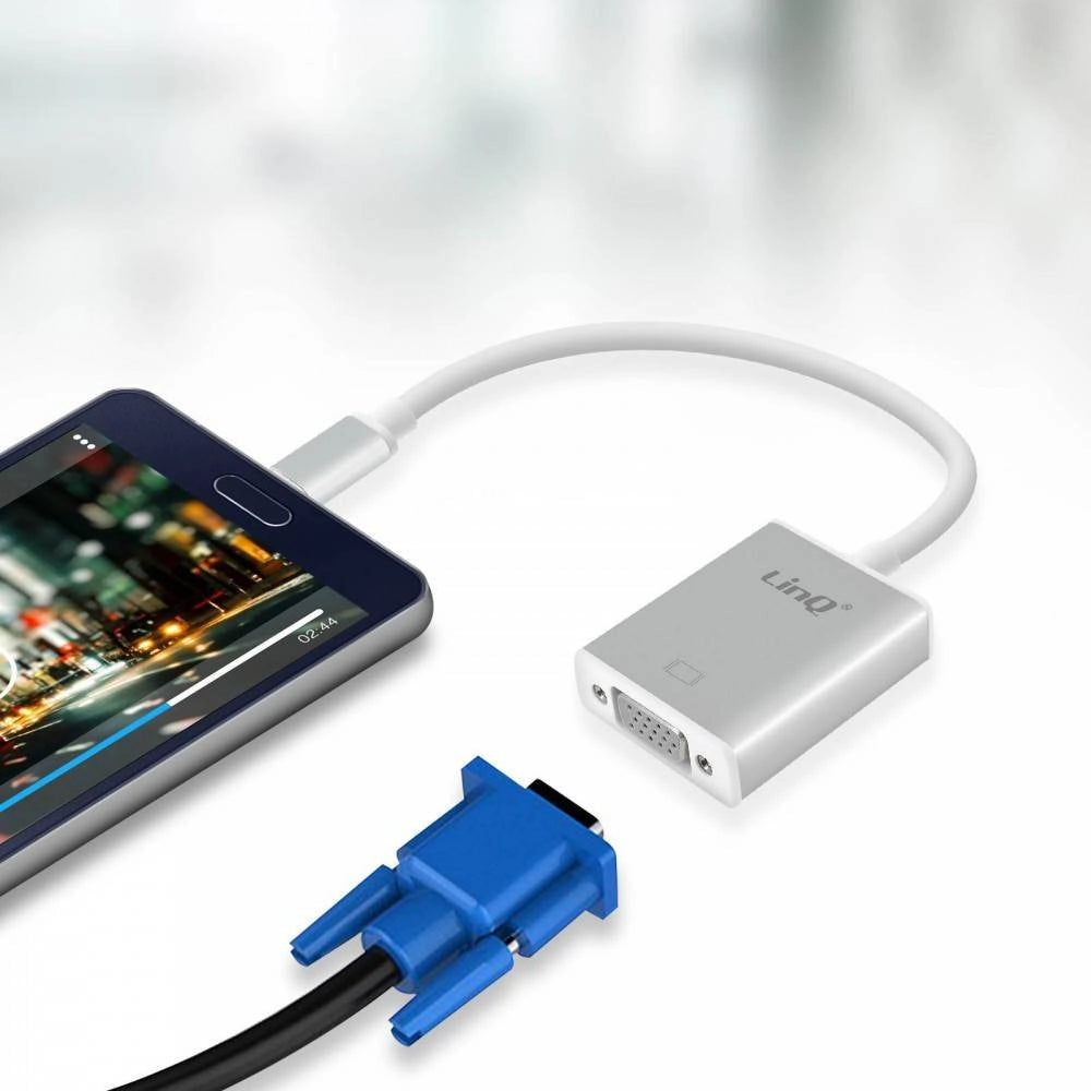 Trade Shop - Adattatore Convertitore Da Type-c A Vga Per Pc Smartphone Full Hd 1080 Tpc-vga266 -
