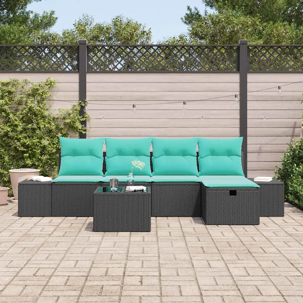 Set di divani 5 pz polyrattan 3360707