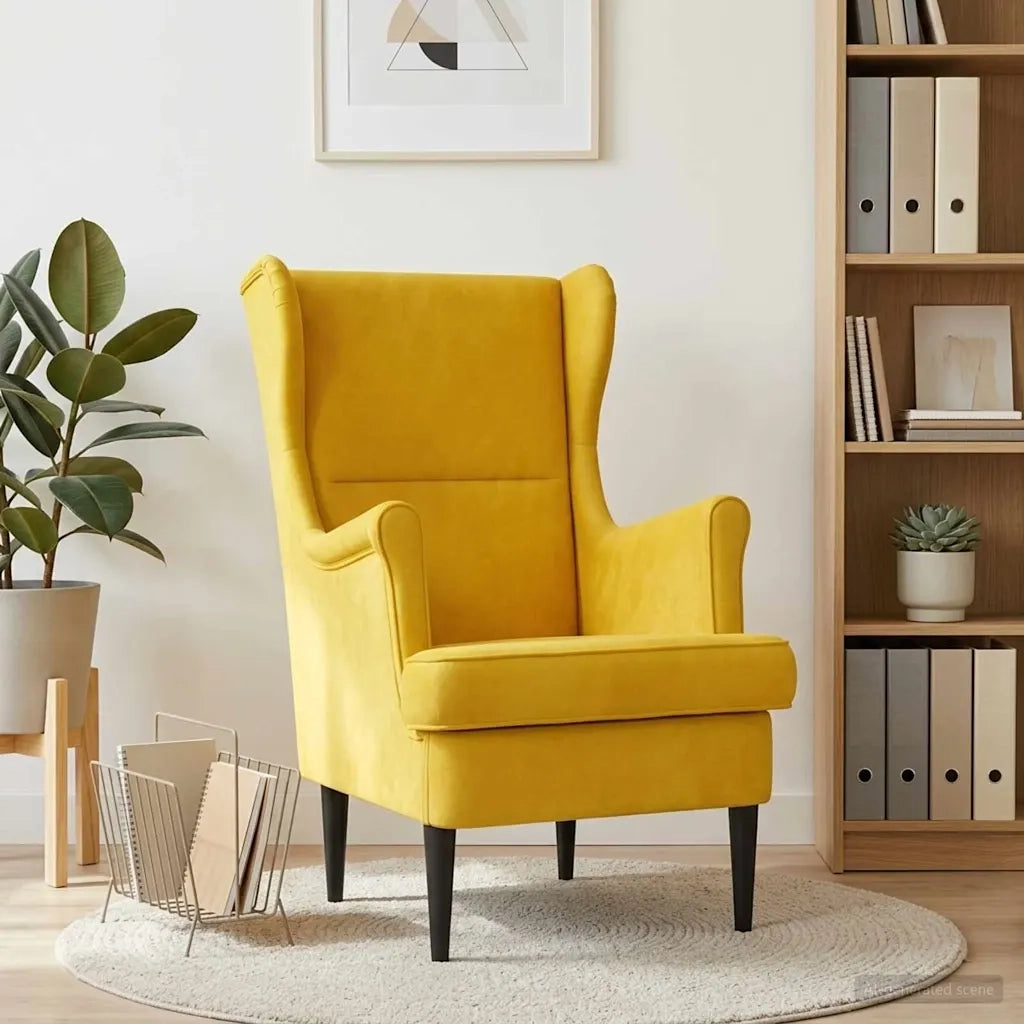 Poltrona Giallo Velluto 42029869