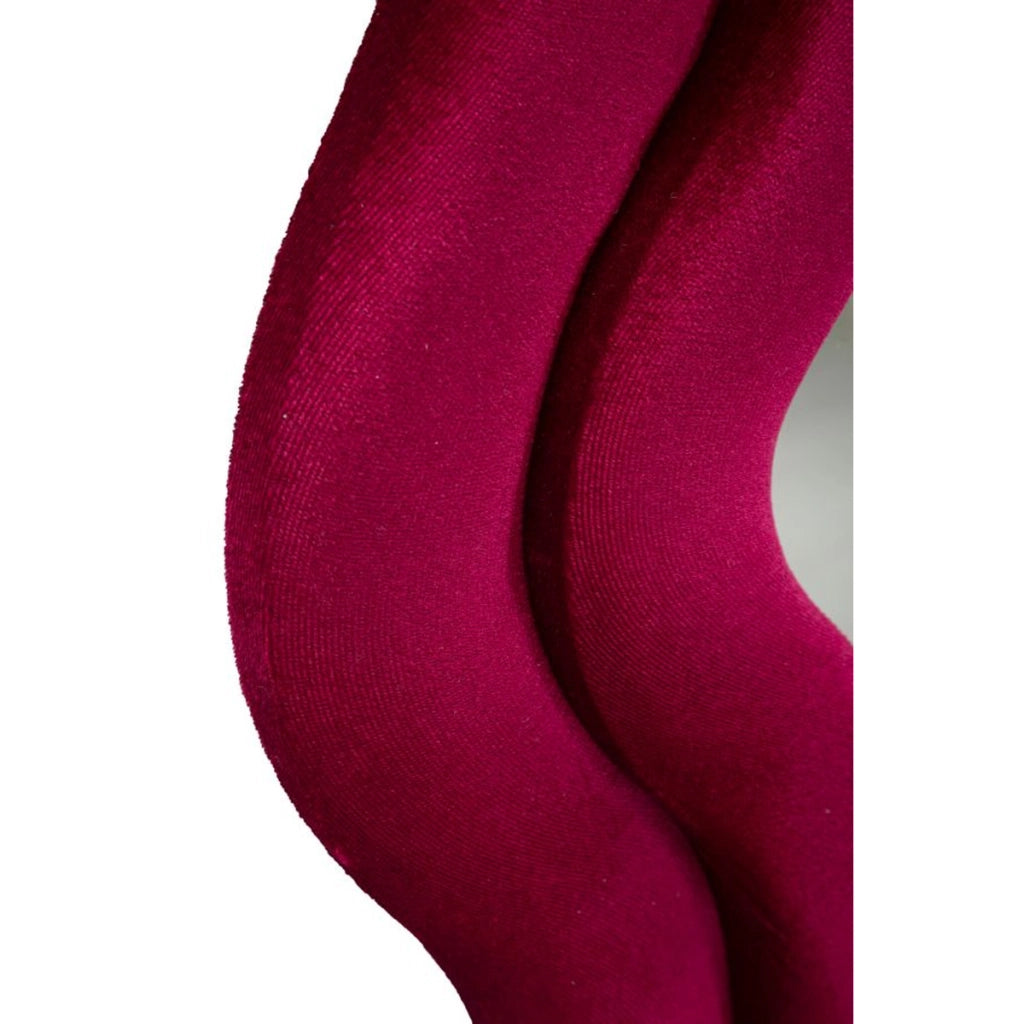 Specchio con Cornice Curve, Rosa, MDF, 160x60x6 cm
