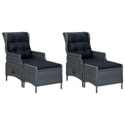 Set Mobili da Pranzo per Giardino 7 pz Grigio Scuro 3067844