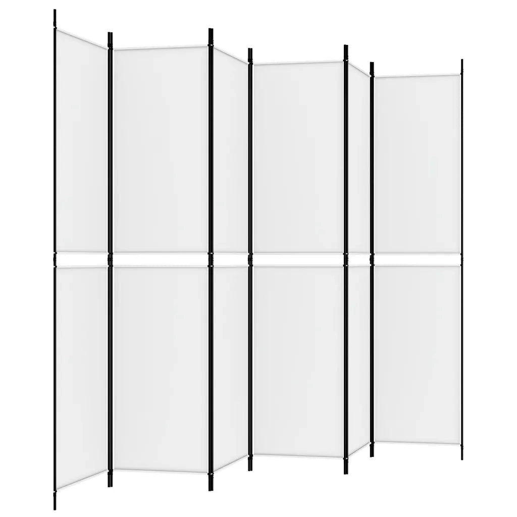 Divisorio a 4 Pannelli Bianco 300x220 cm Tessuto 350254