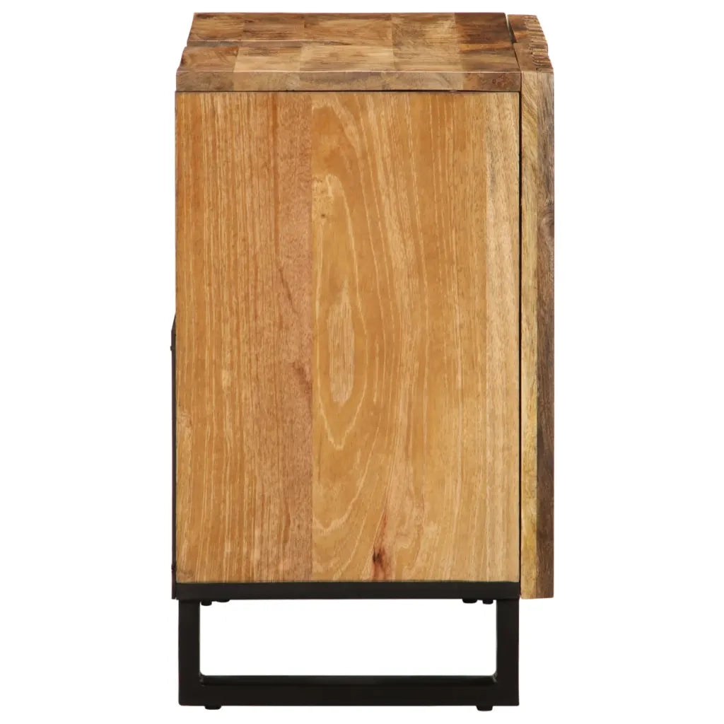 Mobile Lavabo da Bagno 62x34x58cm Legno Massello Mango Grezzo 377529