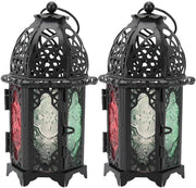 Set di 2 Lampade a Sospensione con Design Vintage - Materiale Duraturo - Utilizzabile Interno/Esterno