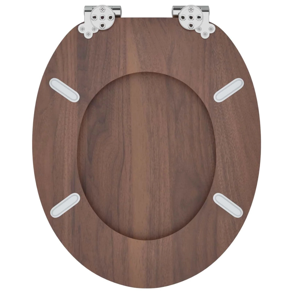 Sedile per toilette con chiusura morbida 2 pcs Marrone 3414531