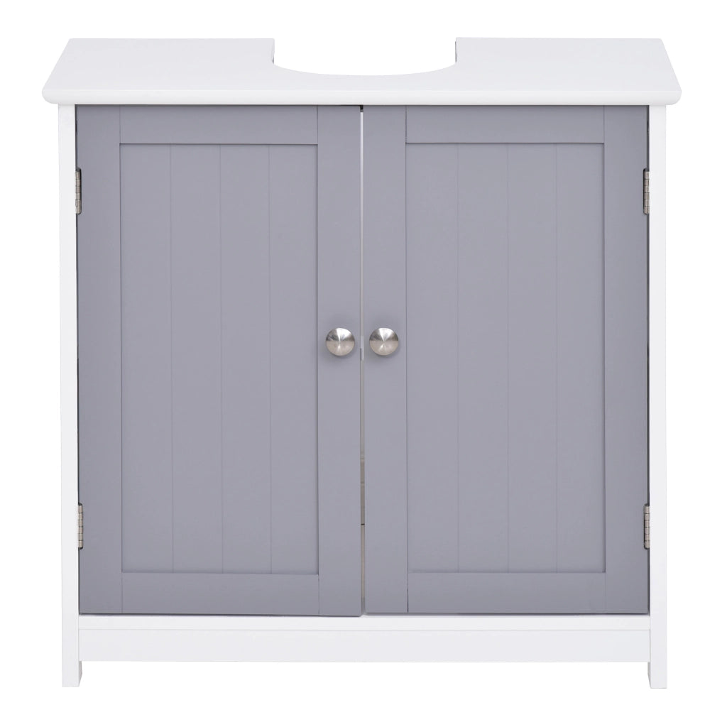 Mobile Bagno Sottolavabo ¨C Minimal ¨C Legno Grigio Bianco 60x30x60