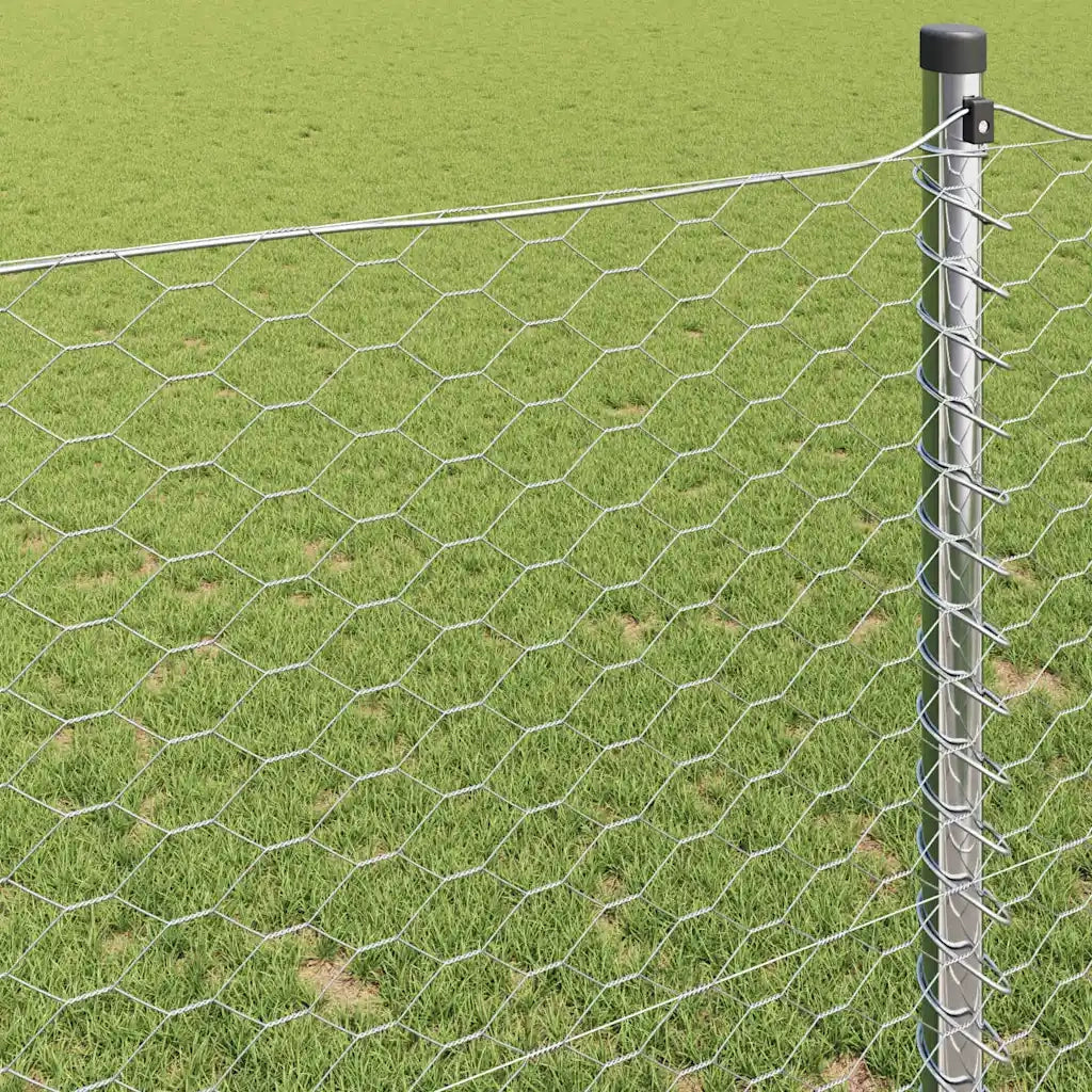 Recinzione Esagonale Argento 0,6 x 25 m Acciaio zincato 42005671