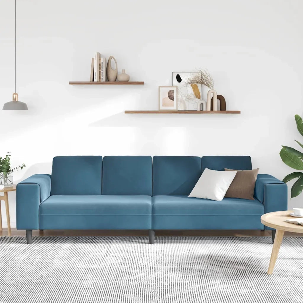 Divano per Soggiorno Blu 250 x 77 x 76 cm 3335090