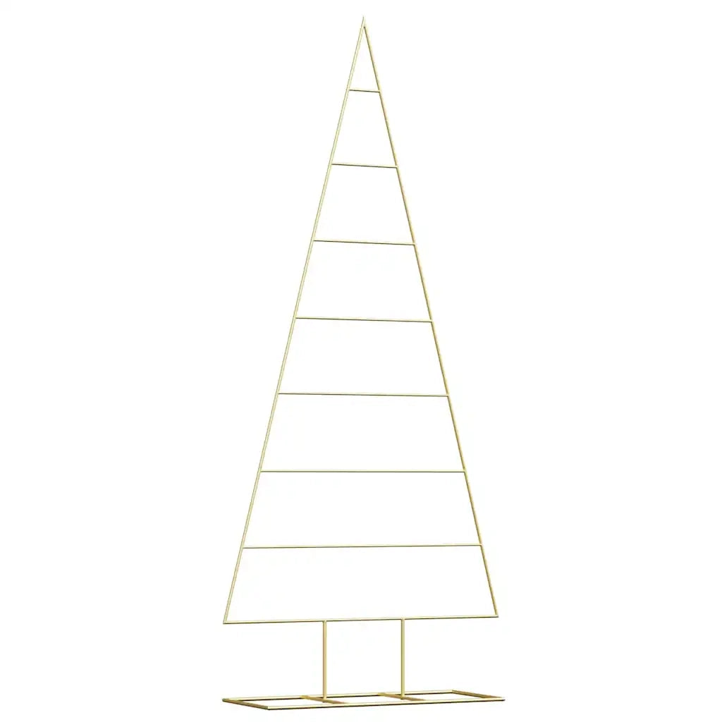 Albero di Natale in metallo con supporto Oro 181 cm 42019167