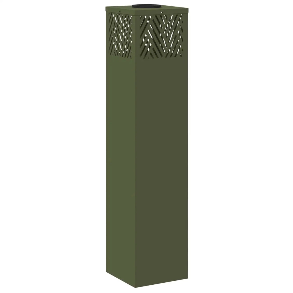 Faro LED solare per sentieri 2 pcs Verde oliva 879733