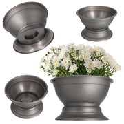Vaso da fiori KADAX per lapide da cimitero, con coperchio in plastica, 18 cm.