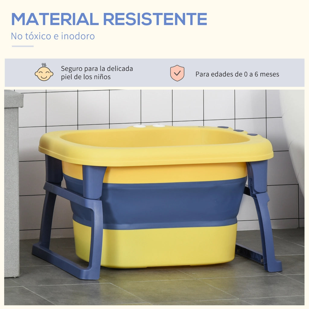 Vasca da bagno pieghevole per bambini ¨C Minimal ¨C 75.3x55.4x43 cm giallo e blu