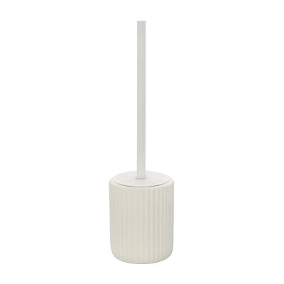 Scopino wc bianco in ceramica soft touch con setole nere Spring