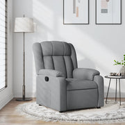 Poltrona reclinabile in tessuto grigio chiaro 3205772