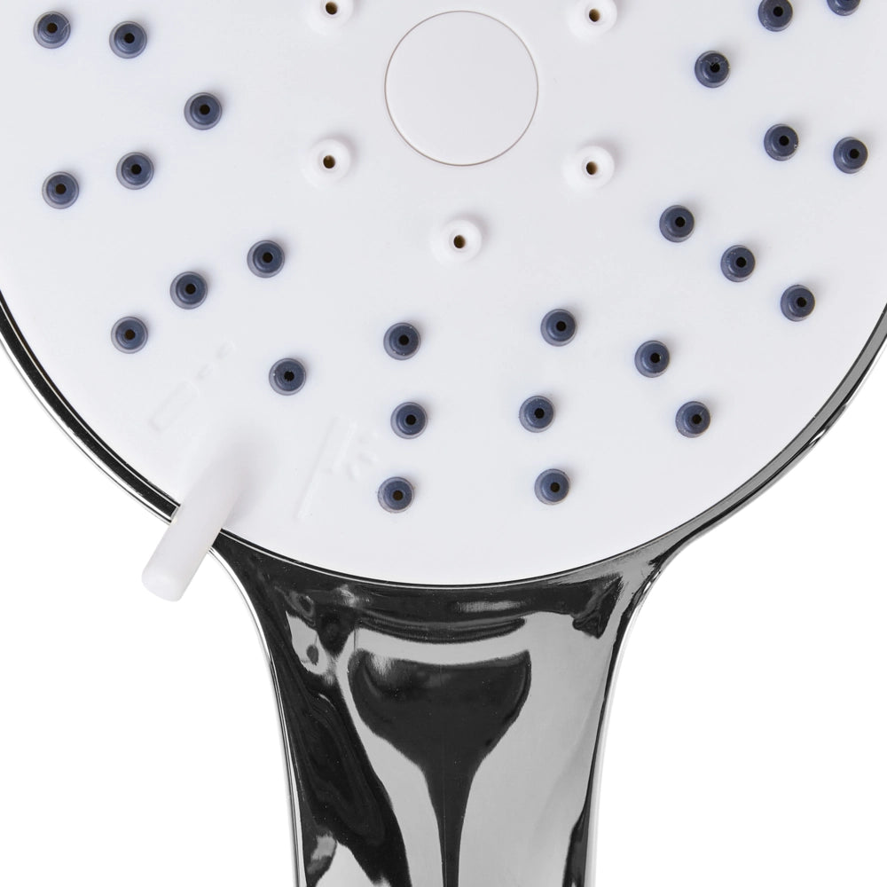 Set doccia classico moderno con tubo 4 modalità di getto Metallo argento