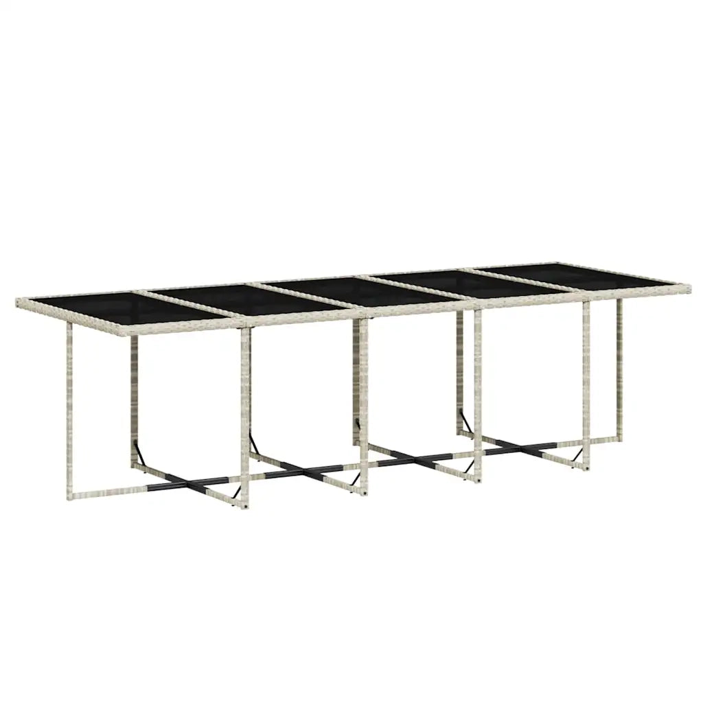 Set da Pranzo da Giardino 15 pz con Cuscini Grigio Polyrattan 3211595