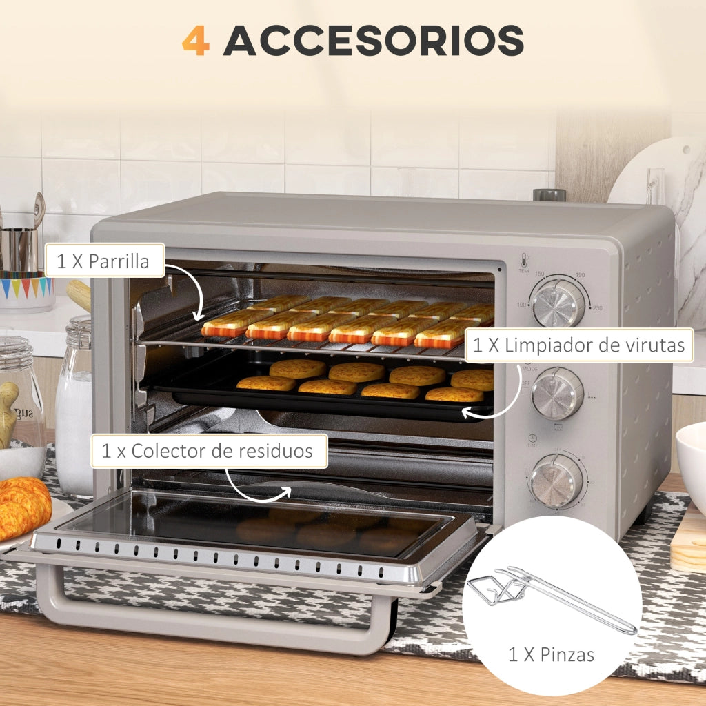 Forno elettrico 1400W ¨C Minimal ¨C 21L Argento