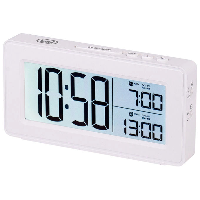 Trevi Orologio Digitale con Due Sveglie Grande Display LCD