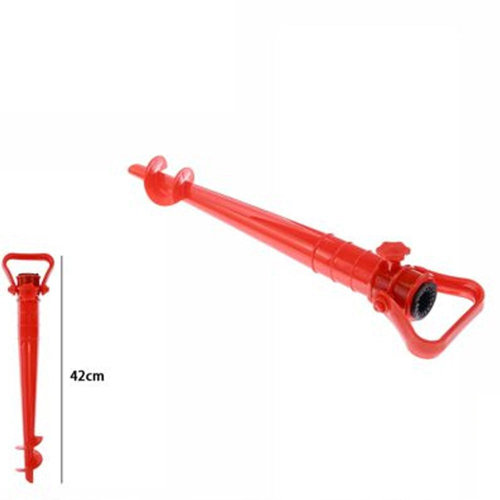 Trade Shop - Picchetto Trivella Per Ombrellone Spiaggia Scava Sabbia Supporto Universale 42cm -