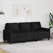Divano a 3 Posti-Sofa 3 Posti Nero 180 cm in Tessuto 256427