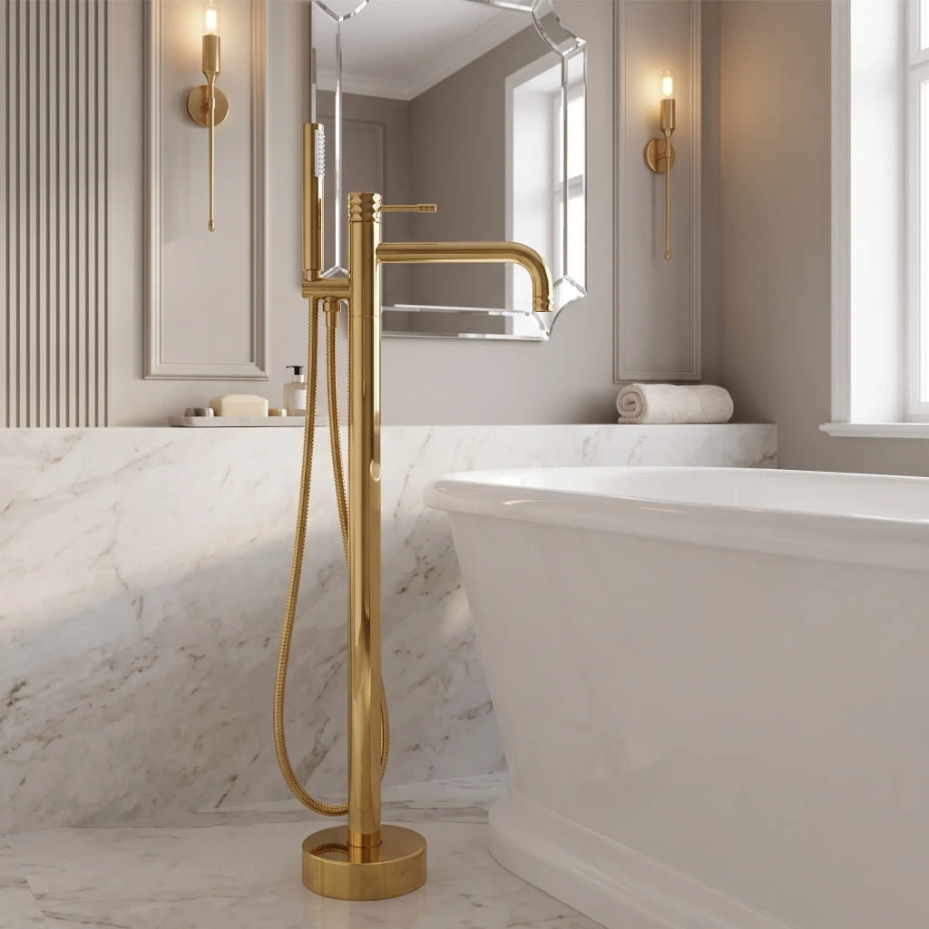 Rubinetto Indipendente Rea Lungo Diamond Gold