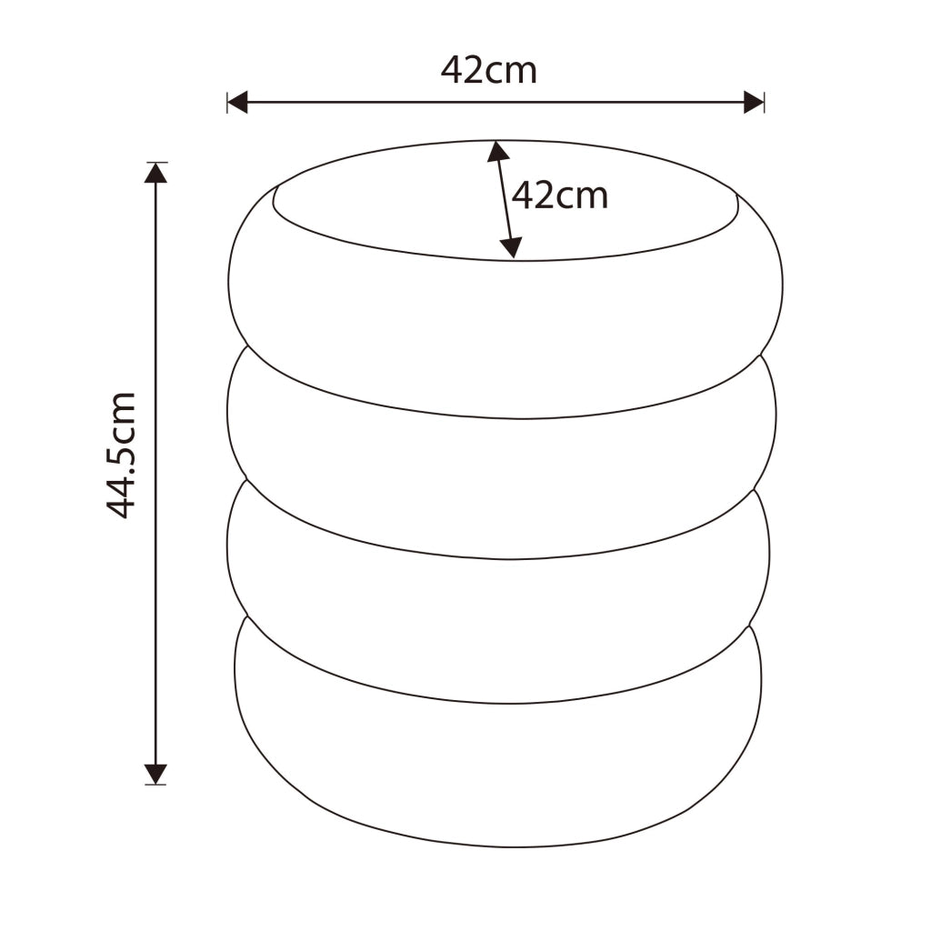 Pouf contenitore cilindrico in velluto 42 cm SNUGGO Nero
