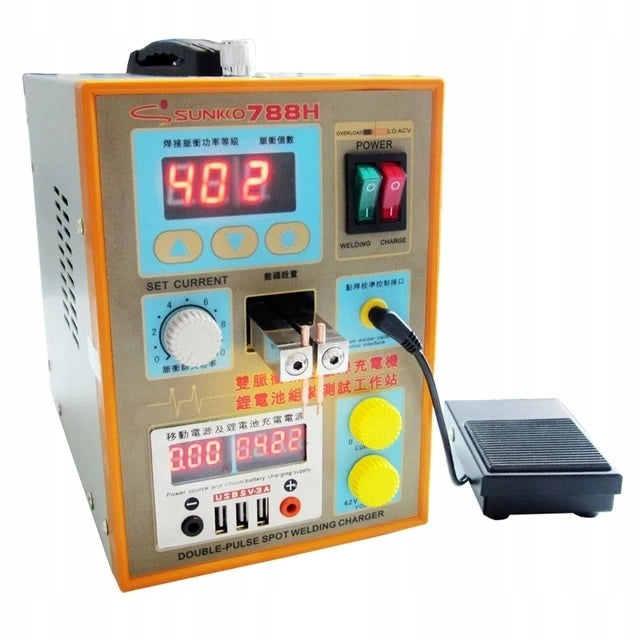 Saldatrice a Punti Sunkko S788H-USB – Modalità Impulsi e Controllo Microcomputer | 180-240V, 1.5KW