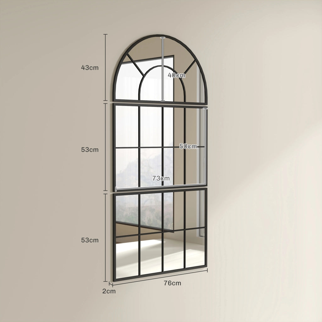 Specchio a Tre Ante ¨C zephmum ¨C Nero 76x53 cm