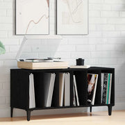 Mobile porta vinili Rovere Nero 100 x 38 x 48 cm 862869